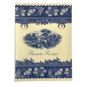 Brownlow Kensington Blue Recipe Organizer With Tabs Lined Pages & Pockets 2003